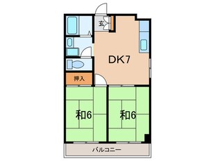 サンハイツ第２向陽の物件間取画像